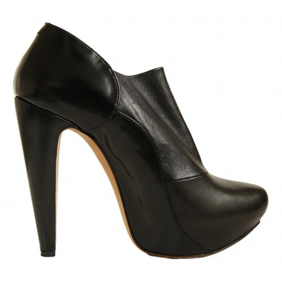 Pre-owned Roland Mouret Black Leather Ankle Boots