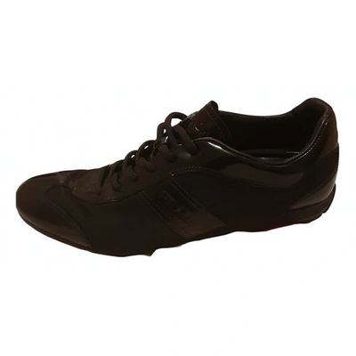 Pre-owned Prada Cloth Trainers In Black