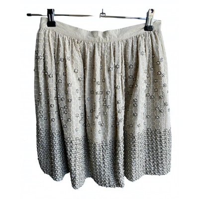 Pre-owned Manoush Skirt In Beige