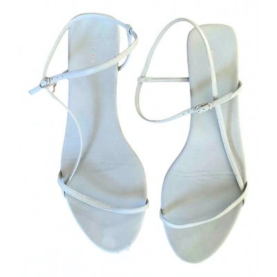 Pre-owned The Row Bare Leather Sandal In Grey
