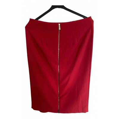 Pre-owned Pinko Mid-length Skirt In Red