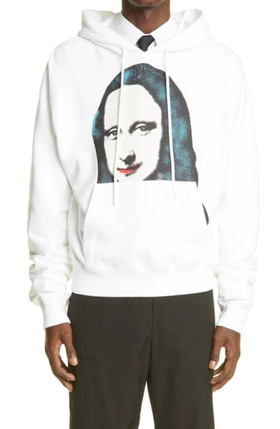 Shop Off-white Graphic Cotton Hoodie In White Black