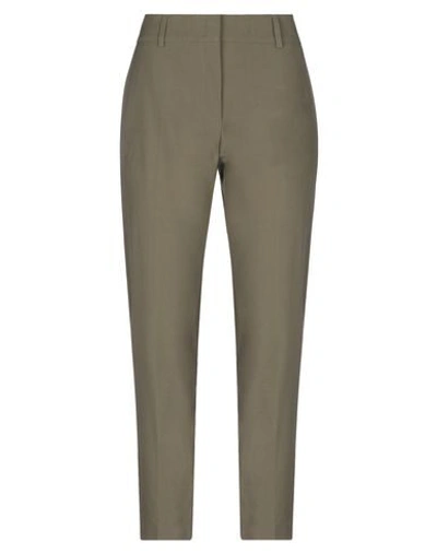 Shop Piazza Sempione Pants In Military Green