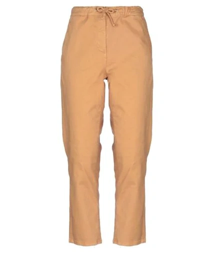 Shop Semicouture Woman Pants Ocher Size 6 Cotton, Elastane In Yellow