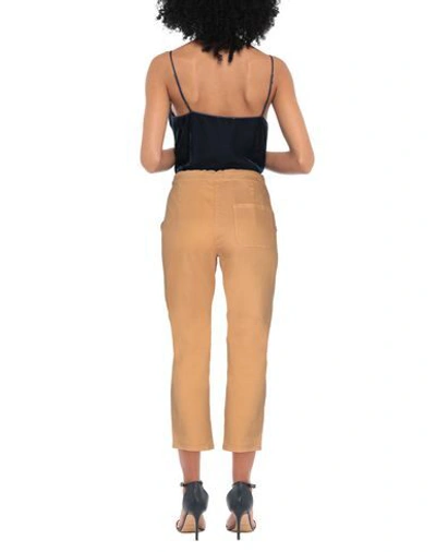 Shop Semicouture Woman Pants Ocher Size 6 Cotton, Elastane In Yellow