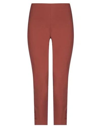 Shop Theory Casual Pants In Brick Red