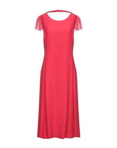 Shop Emporio Armani 3/4 Length Dresses In Coral