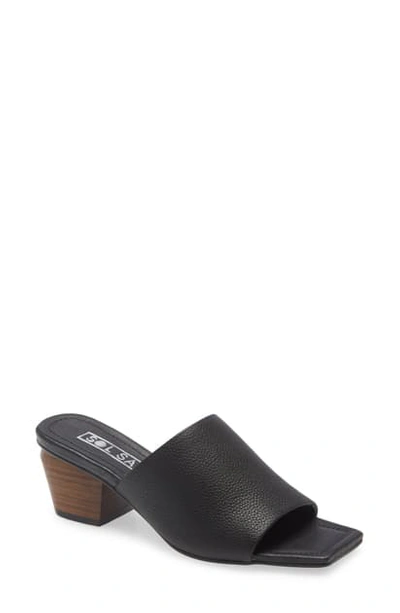 Shop Sol Sana Palma Block Heel Sandal In Black Leather