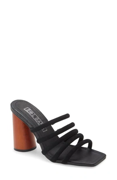 Shop Sol Sana Milava Block Heel Sandal In Black Suede