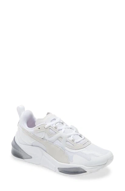 Shop Puma Lqdcell Optic Pax Training Shoe In  White/ Metallic Silver