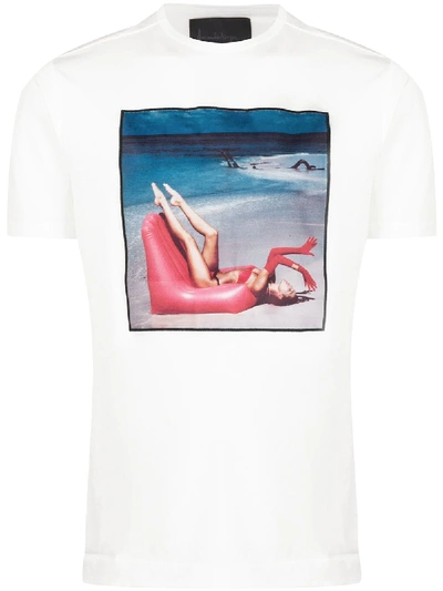 Shop Limitato Graphic Print T-shirt In White