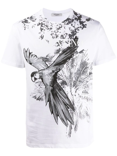 Shop Valentino Mural Jungle Print T-shirt In White