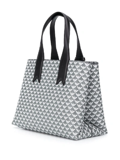 Shop Emporio Armani Shopping Bag In Grey