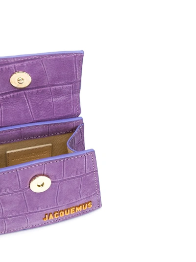 Shop Jacquemus Le Chiquito Leather Bag In Violet