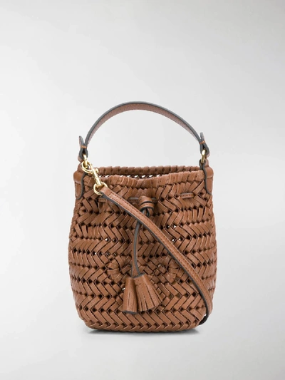 Shop Anya Hindmarch Neeson Mini Drawstring Bag In Brown