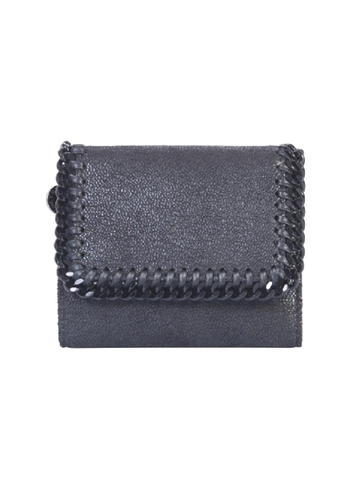 Shop Stella Mccartney Falabella Small Black Polyester Wallet