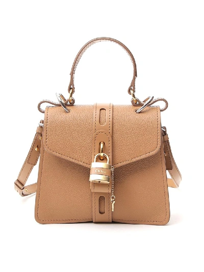 Shop Chloé Aby Brown Leather Shoulder Bag