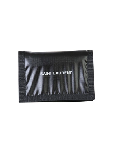 Shop Saint Laurent Nuxx Black Leather Wallet
