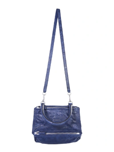 Shop Givenchy Pandora Blue Leather Shoulder Bag