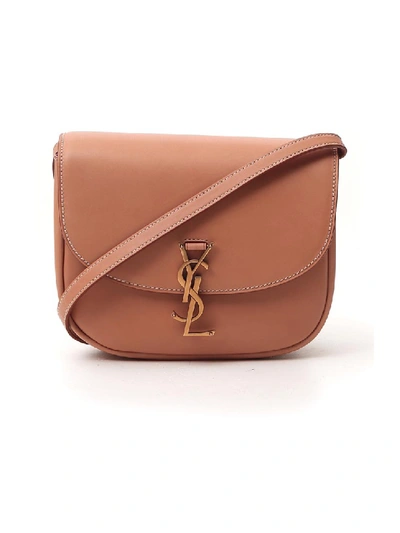 Shop Saint Laurent Kaia Brown Leather Shoulder Bag