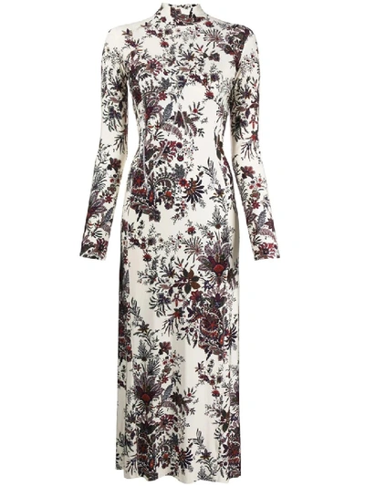 Shop Rabanne Paisley Print Stretch-jersey Dress In White