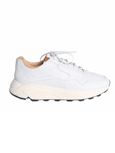 Shop Buttero Vinci White Leather Sneakers