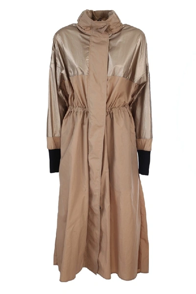 Shop Moncler Bronze Bronze Nylon Outerwear Jacket In Brown