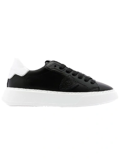 Shop Philippe Model Black Leather Sneakers