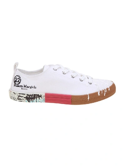 Shop Maison Margiela White Fabric Sneakers