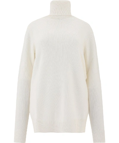 Shop Dolce & Gabbana White Cashmere Sweater