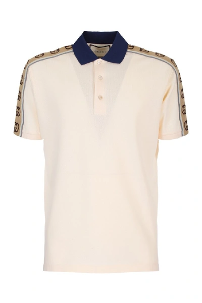 Shop Gucci White Cotton Polo Shirt