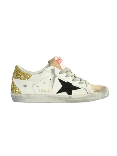 Shop Golden Goose Superstar White Leather Sneakers