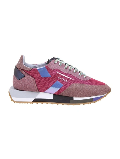Shop Ghoud Fuchsia Leather Sneakers In Pink