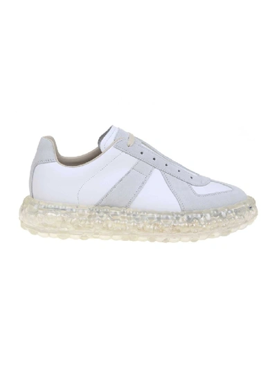 Shop Maison Margiela White Leather Sneakers