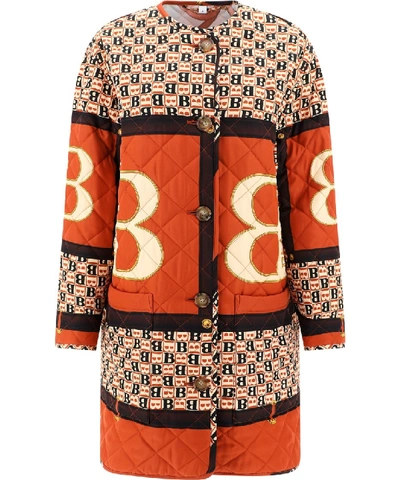 Shop Burberry Multicolor Polyester Coat