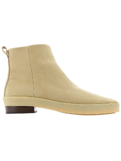 Shop Fear Of God Beige Leather Ankle Boots In Neutrals