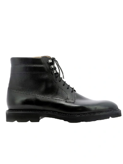 Shop John Lobb Black Leather Ankle Boots