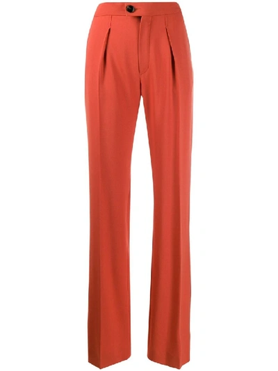 Shop Chloé Orange Wool Pants