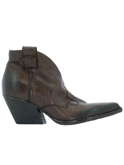 Shop Strategia Brown Leather Ankle Boots