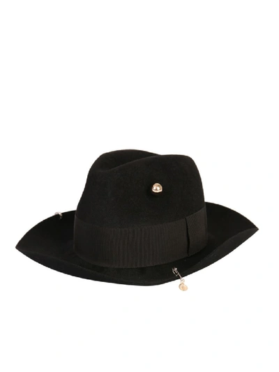 Shop Ruslan Baginskiy Wide Brimmed Black Wool Hat