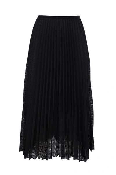 Shop Moncler Black Polyester Skirt