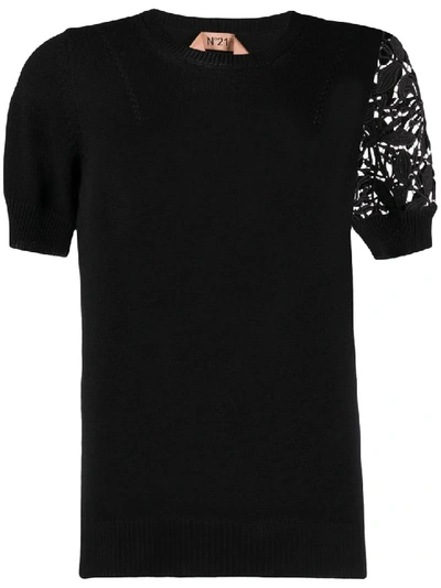 Shop N°21 Black Cotton T-shirt