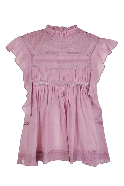 Shop Isabel Marant Étoile Pink Cotton Top