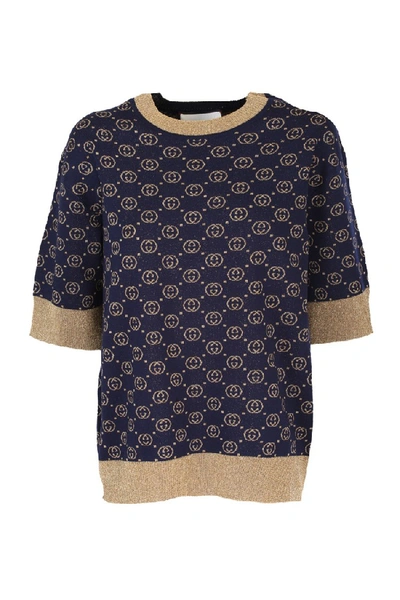 Shop Gucci Multicolor Wool Sweater In Blue