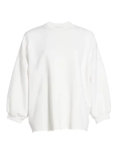 Shop Rachel Comey Women's Fond Puff-sleeve Sweatshirt In Dirty White