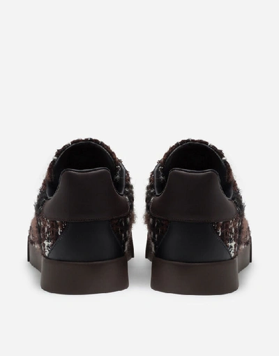 Shop Dolce & Gabbana Portofino Sneakers In Tweed