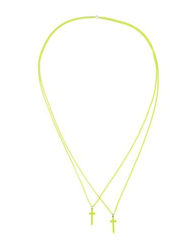 Shop Dsquared2 Man Necklace Yellow Size - Metal
