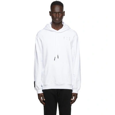 Shop Mcq By Alexander Mcqueen White Core Relaxed Hoodie In 9000 White