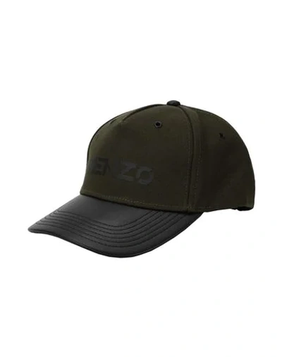 Shop Kenzo Hat In Military Green