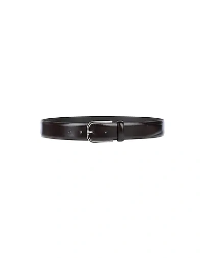 Shop Andrea D'amico Leather Belt In Dark Brown